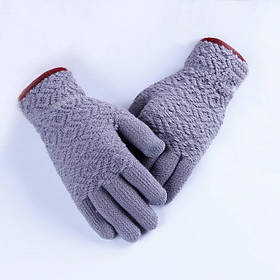 Зимові чоловічі рукавиці Classic світло-сірі
