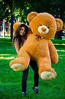 Мишка карамельный плюшевый пушистый 170 см, Большой любимый медведь на подарок для девушек