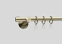 Карниз для штор металлический Античный, однорядный19 мм (комплект) Заглушка кронштейн цилиндр