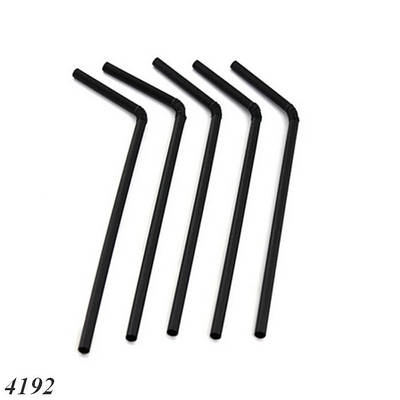 Соломка з вигином d4.8 210 мм 150 шт чорна