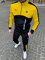 Спортивный костюм Puma BMW Motorsport желто черного цвета на молнии