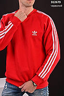 Світшот реглан напіввер червоний чоловічий утеплений