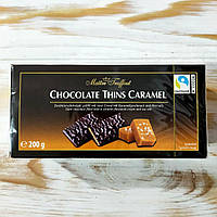 Конфеты из темного шоколада с карамельной начинкой Maitre Truffout Thins Сaramel 200 г (57362)