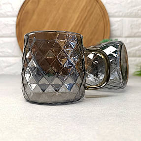 Чайна чашка з графітовим перламутром Topaz із боросилікатного скла Crystal, фото 2