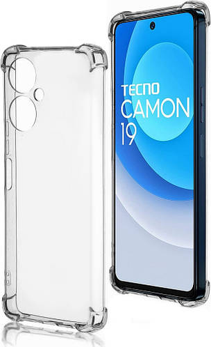 Прозорий чохол MultiCam Tecno Camon 19 (посилений кутами) (Техно Камон ...