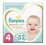 Підгузки Pampers Premium Care 4 (9-14 кг) на 52 шт