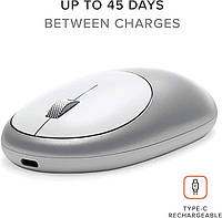 Бездротова Bluetooth Миша Satechi M1 WhiteSilver SATECHI Aluminum M1 Wireless Bluetooth Mouse, фото 7