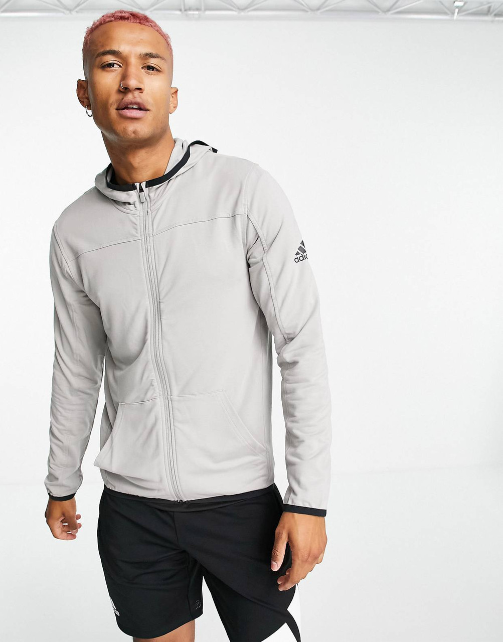Спортивна куртка худі Adidas Training City zip gray (Оригінал)