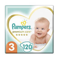 Підгузники Pampers premium care 3 (6-10 кг) на 120 шт