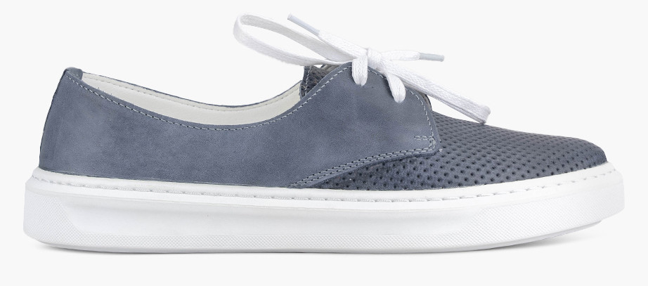 Кеди низькі жіночі сині натуральна шкіра Україна Viscala — розмір 36 (23,5 см) (модель: Vis2021-202Kblue), фото 1