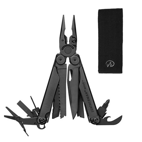 Мультінструмент LEATHERMAN WAVE PLUS колір BLACK, синтетичний чохол Molle 832526