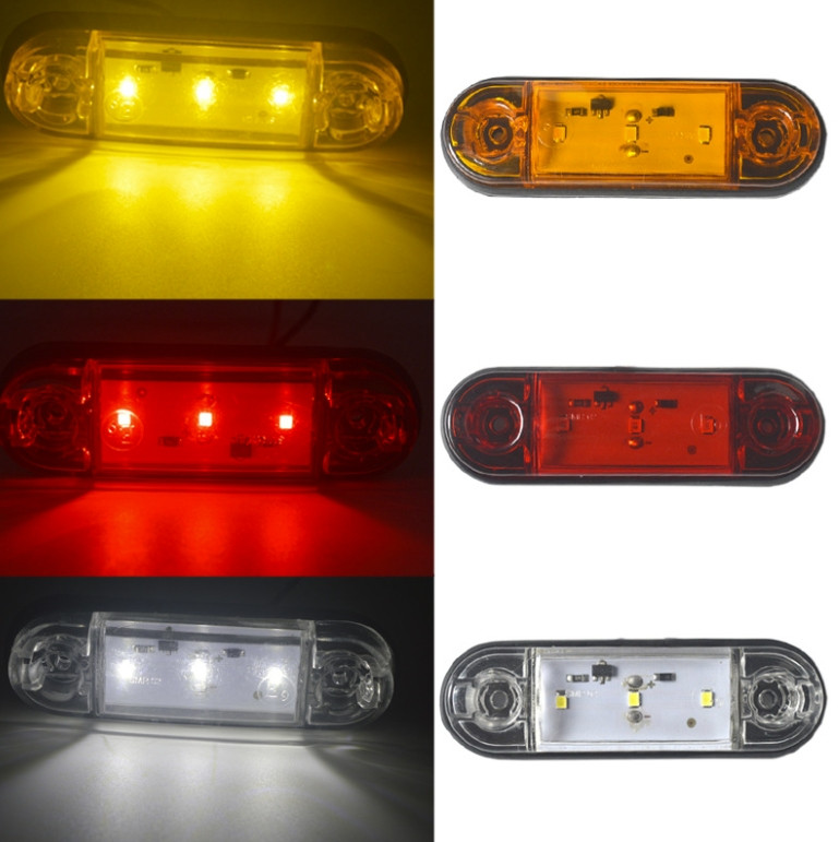 Червоні 12-24 вольт яскраві світлодіодні лід габаритні вогні на причіп підсвічування LED, код товару 11063