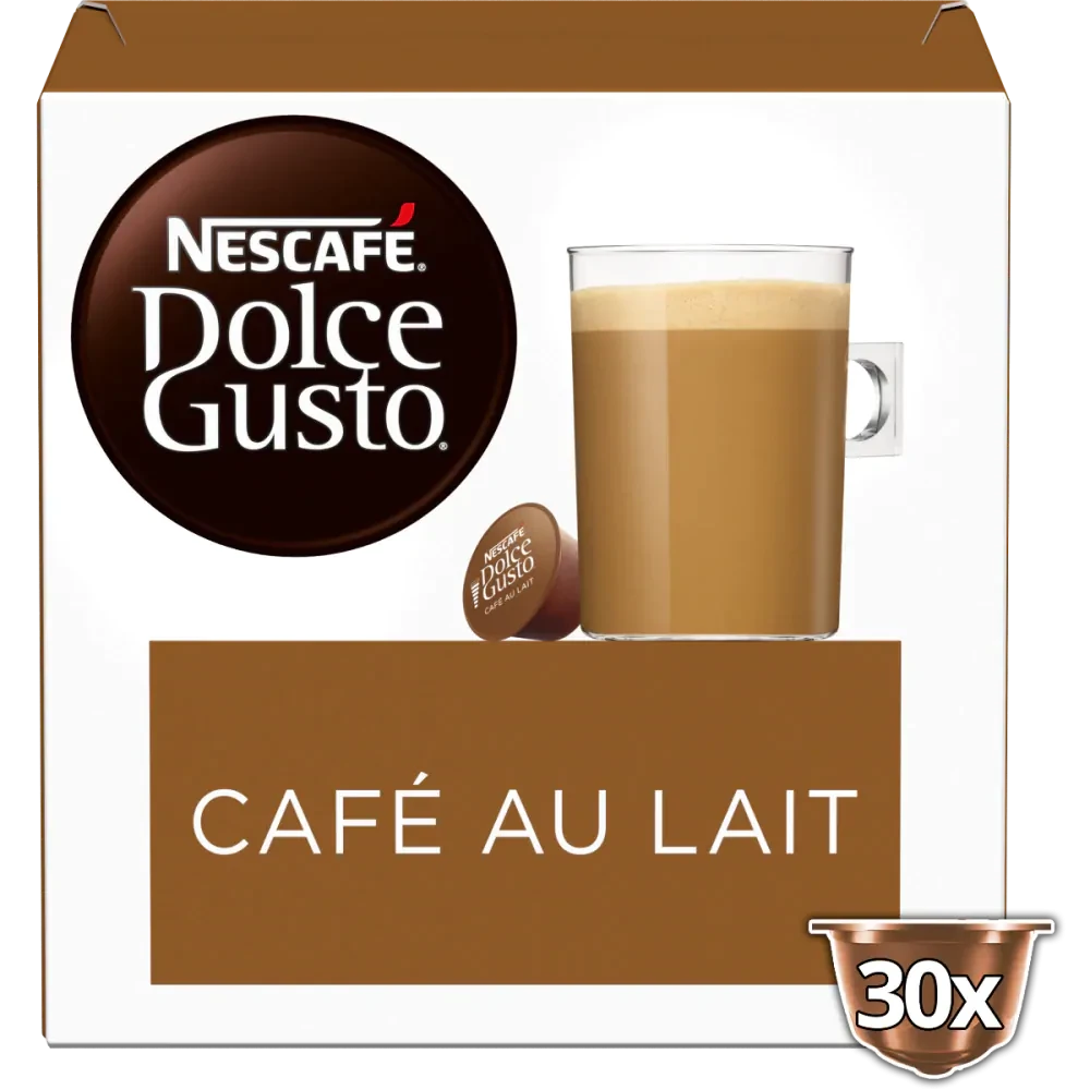 BIG PACK! Кава в капсулах Dolce Gusto Au Lait (Порцій-30!)