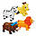 Іграшки для ванної BeBeLino Зоопарк, 4 шт. 58004, фото 3