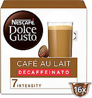 Кава в капсулах Dolce Gusto CAFE AU LAIT DECAFFEINATO (Без Кофеїну 16 порцій)