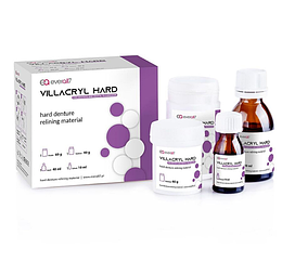 Villacryl Hard, тверда підкладка для протезу, холодної полімеризації. 60 гр порошок + 40 мл рідина + 10 мл протравки