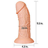Фалоїмітатор Realistic Curved Dildo Flesh 9.5'', фото 7