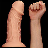 Фалоїмітатор Realistic Curved Dildo Flesh 9.5'', фото 3