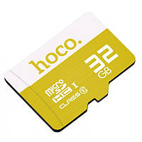 Карта памяти Hoco Micro SDHS 32GB Жёлтая флешкаMicro SD HS
