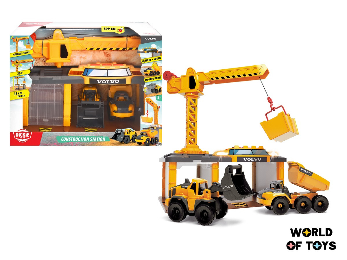 Ігровий набір Dickie Toys Вольво Будівельна станція зі звуком та світлом (3726009)