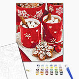 Картина за номерами Сніжне какао Картини за номерами 40x50 Зима Новорічна тематика на полотні Brushme BS52726, фото 2