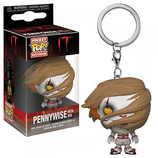 Фігурка брелок Funko Pop Фанко Поп IT Pennywise (with wig) Воно Пеннівайз в перуці 4 см