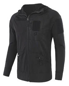 Чоловіча кофта-худі тактична Eagle JA-35 на флісі Чорна XXXL (3_02187)