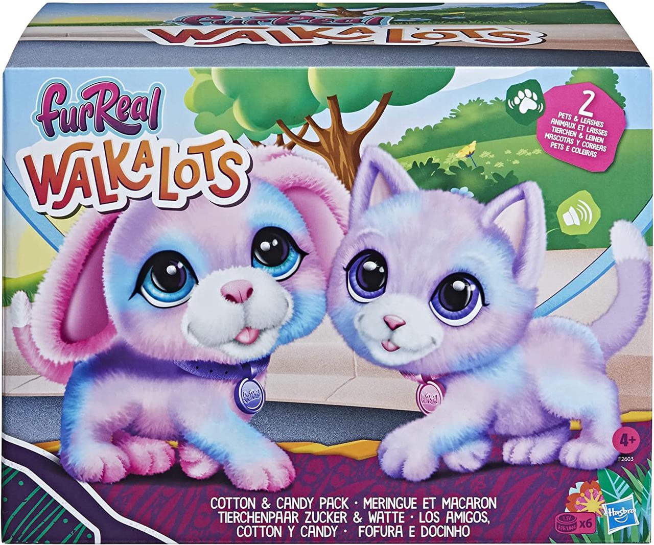 Інтерактивне цуценя та кошеня набір із двох FurReal Walkalots Big Wags Cotton and Candy 2-Pack, Hasbro