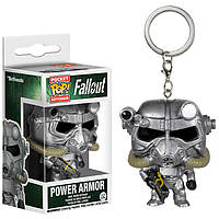 Фигурка брелок Funko Pop Фаллаут Силовая броня T-51 Fallout Power Armor 4 см