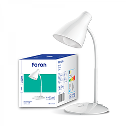 Світлодіодна настільна LED лампа Feron DE1727 7W 5000K 350Lm біла