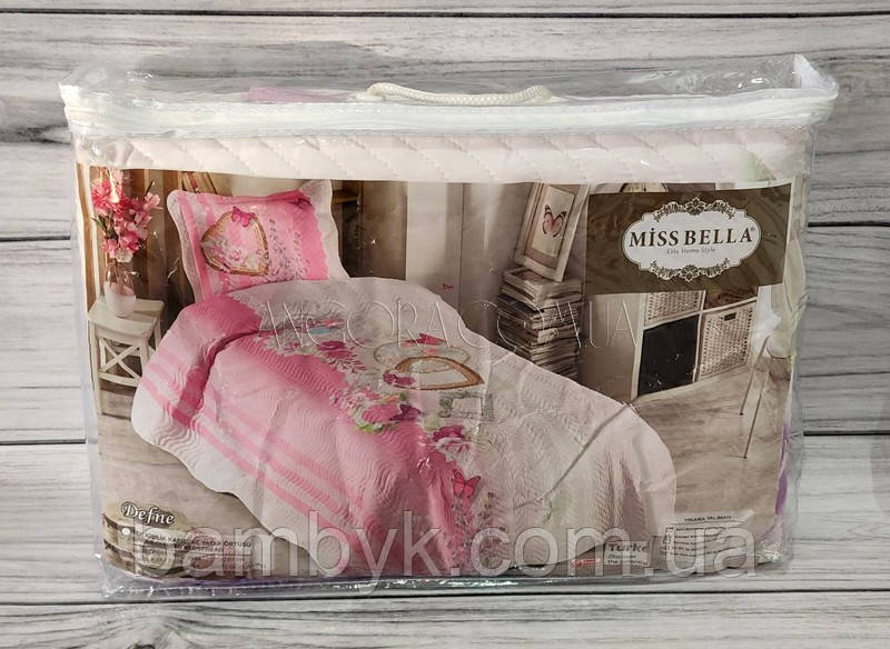 Покривало Дитяче 175x240 З Наволочкою 3D Стегане Одностороннє Miss Bella Туреччина Defne