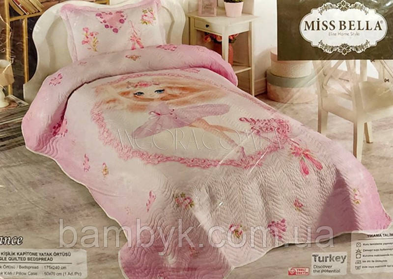 Покривало Дитяче 175x240 З Наволочкою 3D Стегане Одностороннє Miss Bella Туреччина Dance