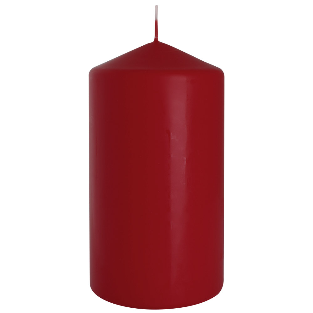 Свічка циліндр декоративна бордова 80*150 мм Bispol, фото 1