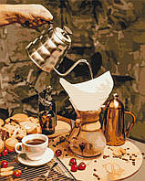 Картина за номерами Особливе чаювання Картини в цифрах акриловий живопис 40х50 см Розмальовка Натюрморт Brushme BS52337