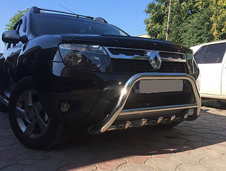 Захист переднього бампера (кенгурятник, бугель, дуга) Renault Duster