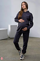 Брюки-джоггеры для беременных из плотного трикотажа с начесом Uno Warm Юла Мама размер M Серый