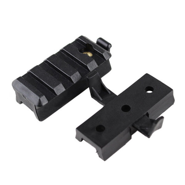 Кріплення адаптер Wing-Loc + планка Picatinny (Пікатинні) на бічні рейки шолома, Black, фото 1