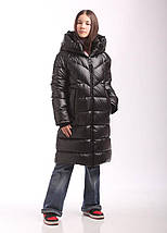 Куртка зимова на екопусі для дівчинки підліткова дитячий пуховик зимовий Megan Пудровий Nestta зима, фото 3