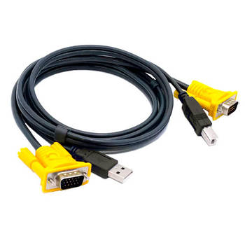 Кабель для KVM свіча VGA та USB, 1.4м