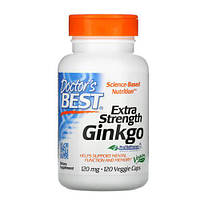 Гинго билоба, Doctor's Best Extra Strength Ginkgo 120 mg 120 капсул
