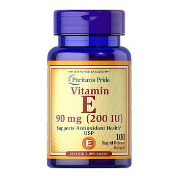 Puritan's Pride Vitamin E-200 IU 100 рідких капсул