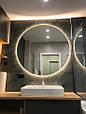 Кругле дзеркало з фоновим LED підсвічуванням у ванну, фото 4