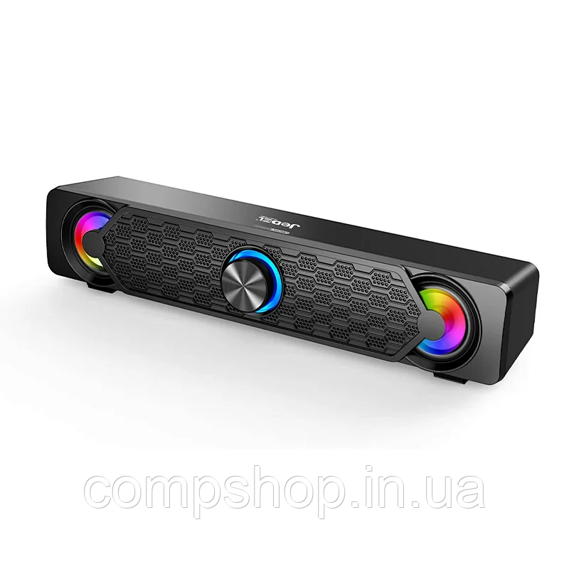 Акустична система 1.0 Jedel S-511 2x3W RGB_LED-Light 3,5"/USB Black 320x67x68mm (код 130828)