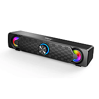 Акустична система 1.0 Jedel S-518 2x3W RGB_LED-Light 3,5"/USB Black 320x67x68mm (код 130828)