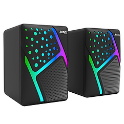 Акустична система 2.0 Jedel S-527 2x3W RGB_LED-Light 3,5"/USB Black (код 130830)