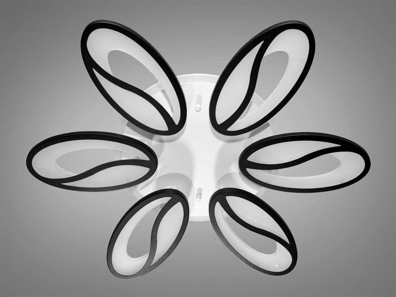 Світлодіодна люстра в дитячу з пультом, колір чорний, 105 W на 15 м 8090-6BK-LS