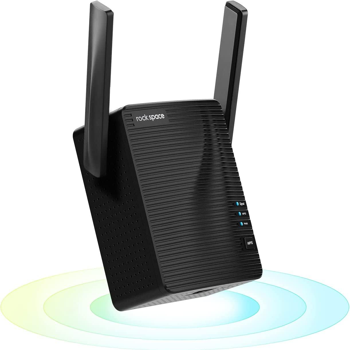 Розширювач діапазону WiFi Rockspace підсилювач сигналу покриває до 240 м2 20 пристроїв дводіапазонний репітер, фото 1