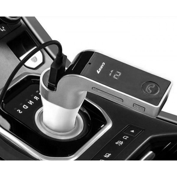 Трансмітер Bluetooth USB + гучний зв'язок  CAR G7 Gray