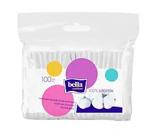 Ватні палички Bella Cotton в поліетиленовій упаковці,100 шт