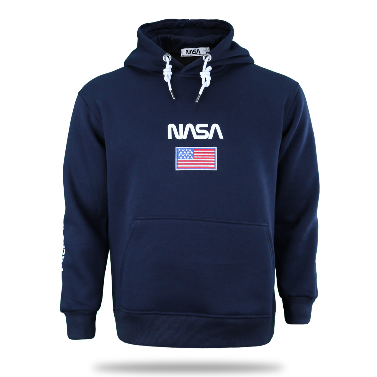Худі осінь-зима чоловічі т сині NASA #5 з рис на рукавах DBLU L(Р) 20-589-203 M